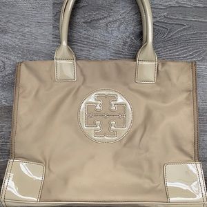 Tory Burch Ella Mini Nylon Tote (Tan/Nude)
